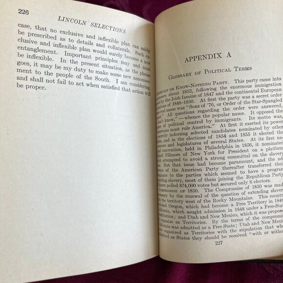 1931 Selections from the Works of Abraham Lincoln by Abraham Lincoln - Picture 9 of 10